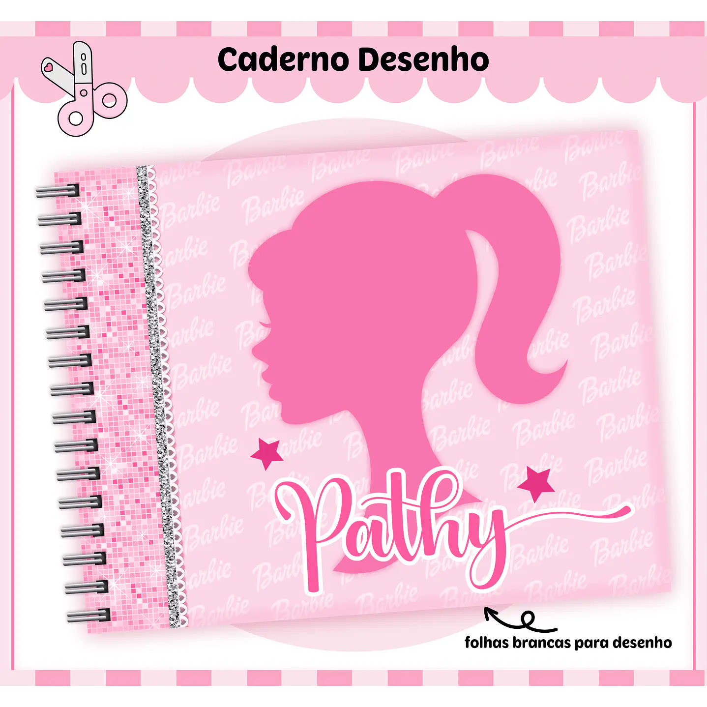 Kit Digital Encadernação Barbie Completo 7