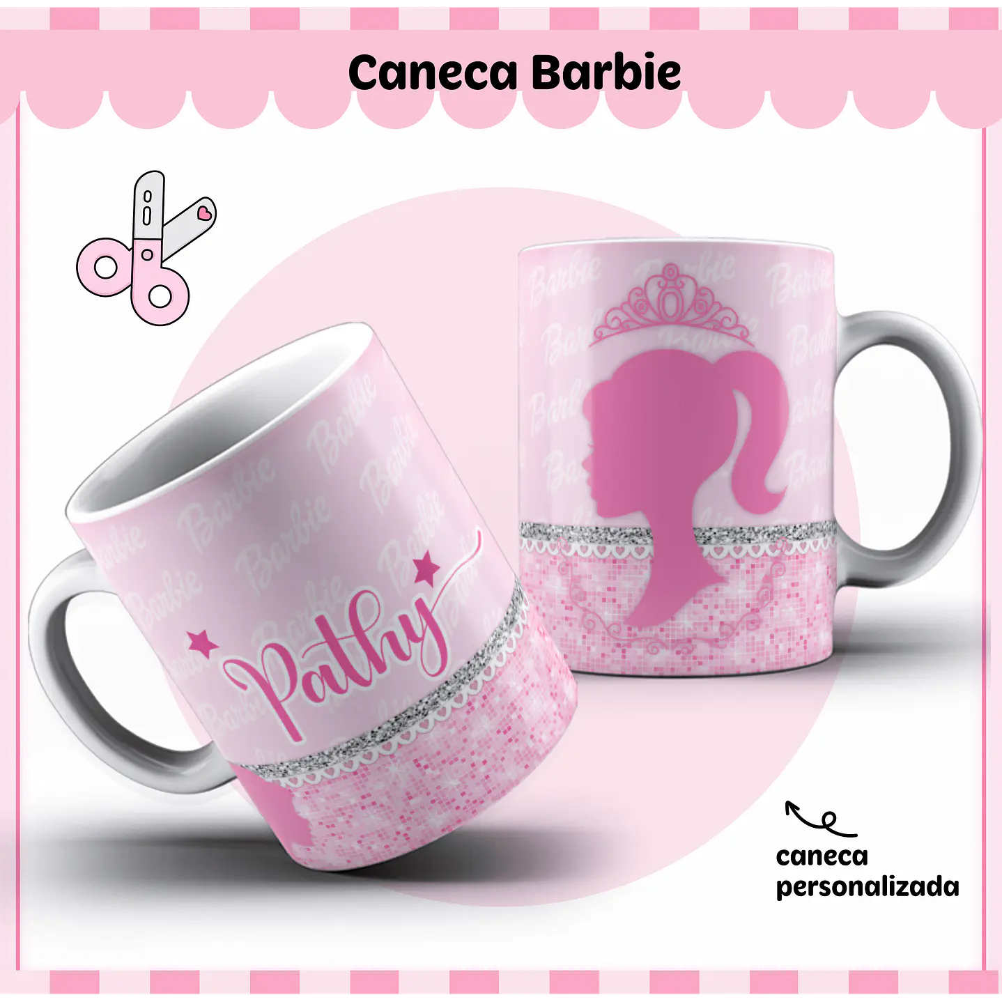Kit Digital Encadernação Barbie Completo 10