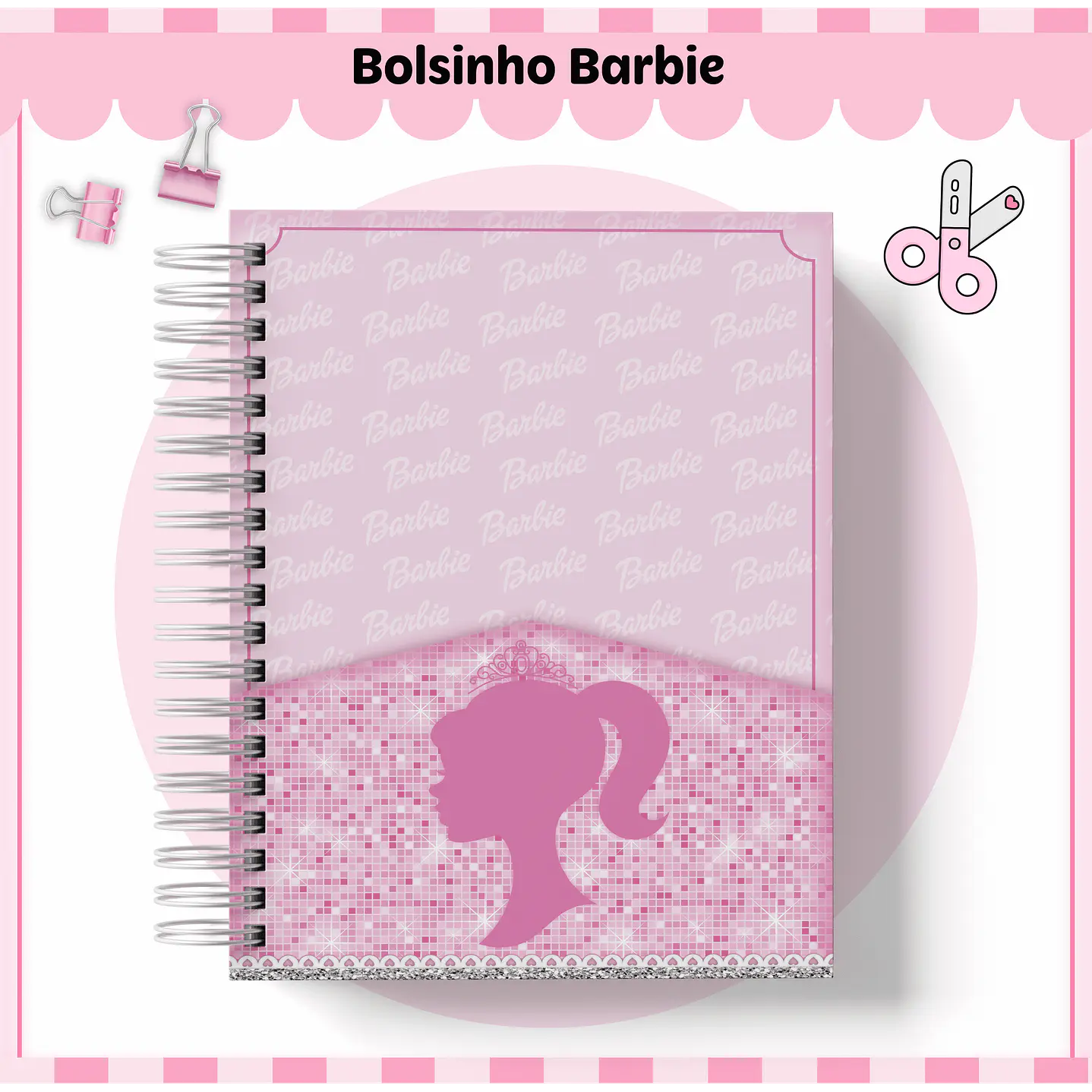 Kit Digital Encadernação Barbie Completo 11
