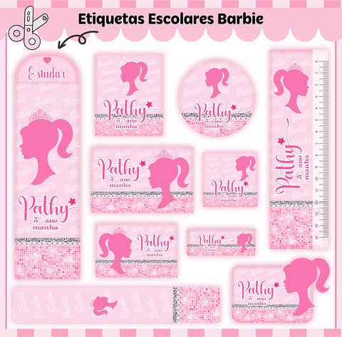 Kit Digital Encadernação Barbie Completo