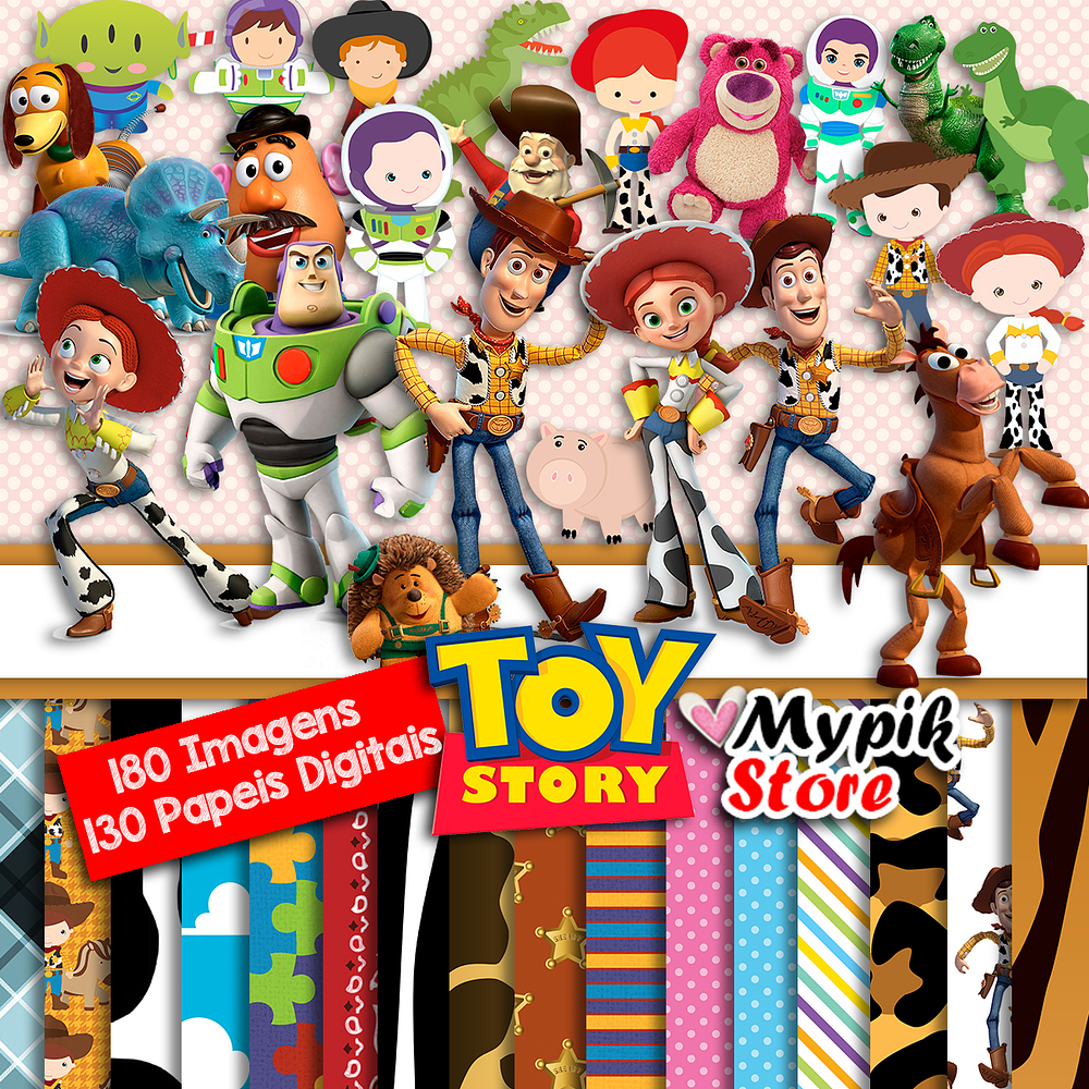 Super Kit Digital Toy Story - Coleção Imagens Scrapbook