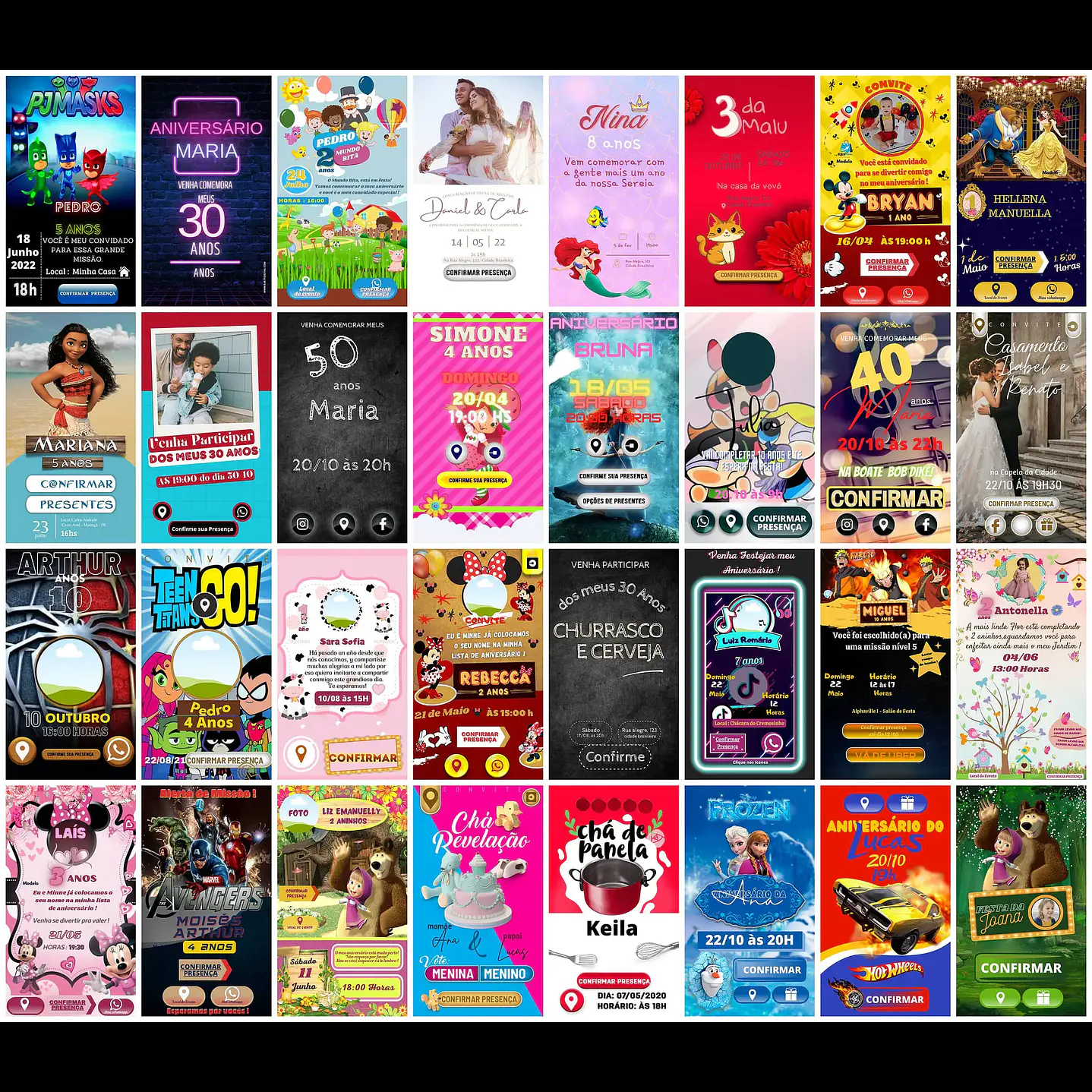 Pack Canva 6.0: Convites Digitais Lucrativos - 415 Templates Editáveis Exclusivos 4