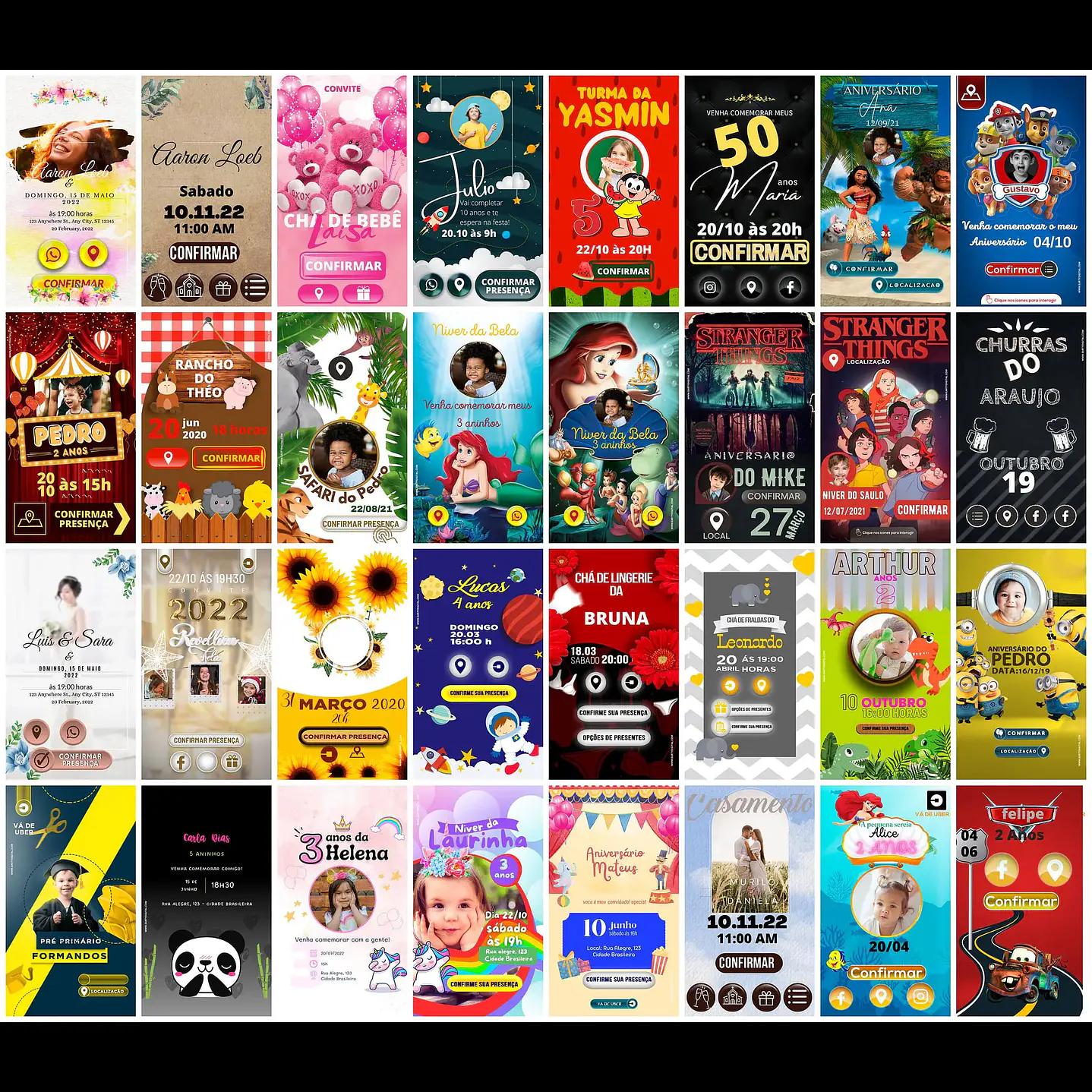 Pack Canva 6.0: Convites Digitais Lucrativos - 415 Templates Editáveis Exclusivos 5