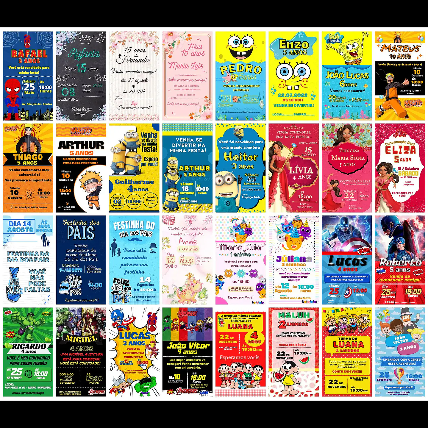 Pack Canva 6.0: Convites Digitais Lucrativos - 415 Templates Editáveis Exclusivos 9