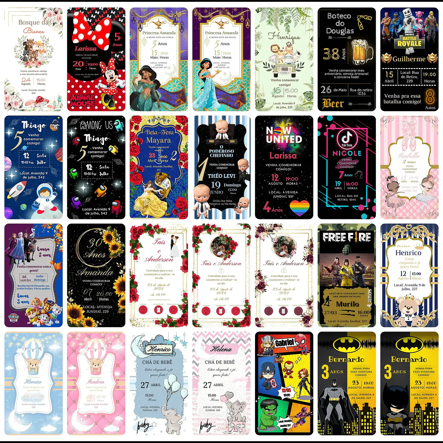 Pack Canva 6.0: Convites Digitais Lucrativos - 415 Templates Editáveis Exclusivos 11