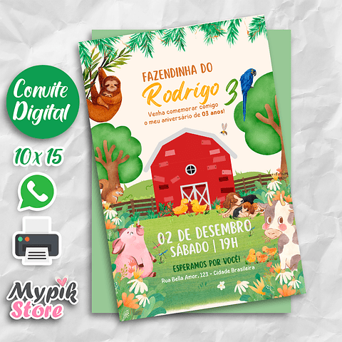 Convite Digital Fazendinha 1