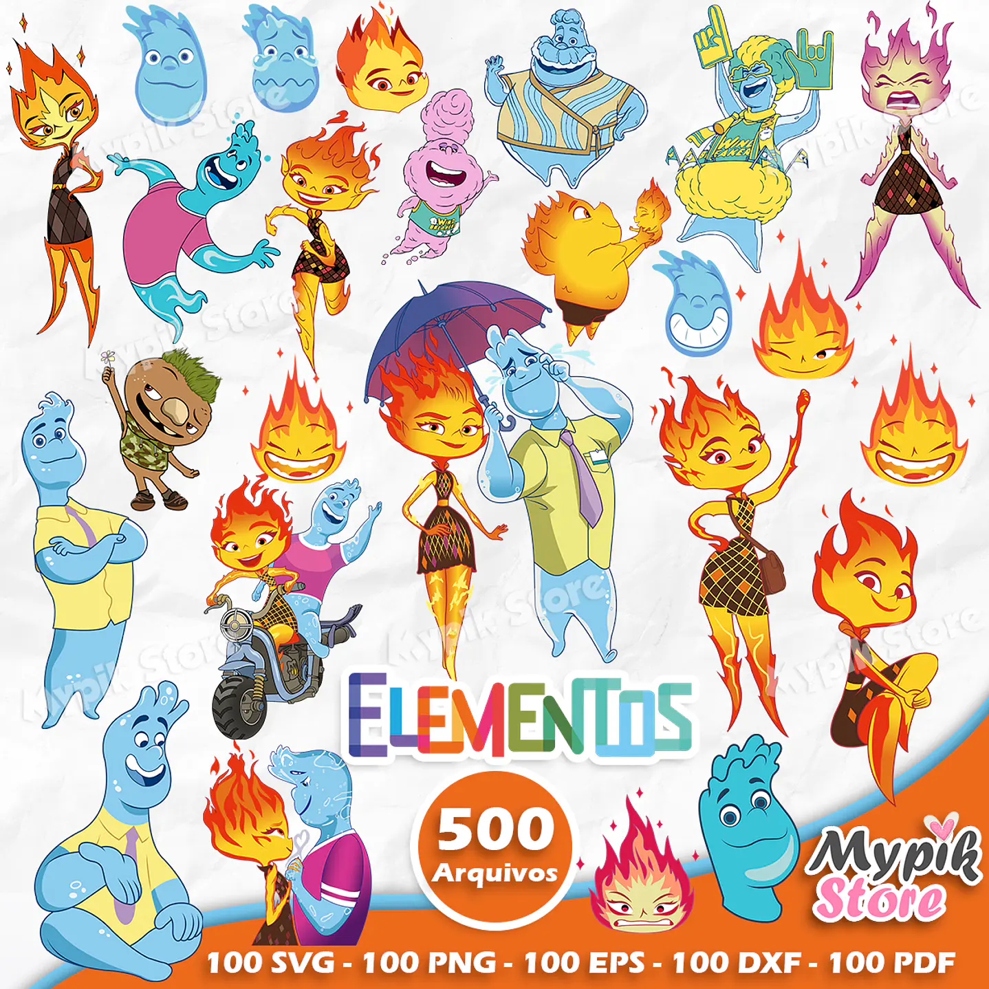 Kit Digital Disney Elementos  1