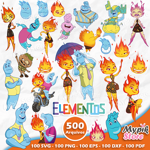 Kit Digital Disney Elementos 