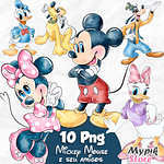 Kit Digital Mickey e seu Amigos Aquarela 2
