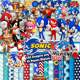 Super Kit de Imágenes Digitales Sonic - Scrapbook