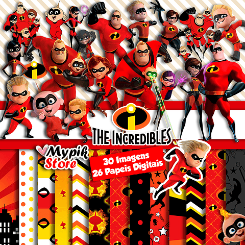 Kit Digital Disney Os Incríveis 2 - Imagens e Papeis Digitais