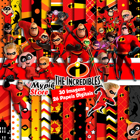 Kit Digital Disney Os Incríveis 2 - Imagens e Papeis Digitais