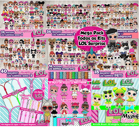 Mega Pack Com todos os Kits LOL Surprise