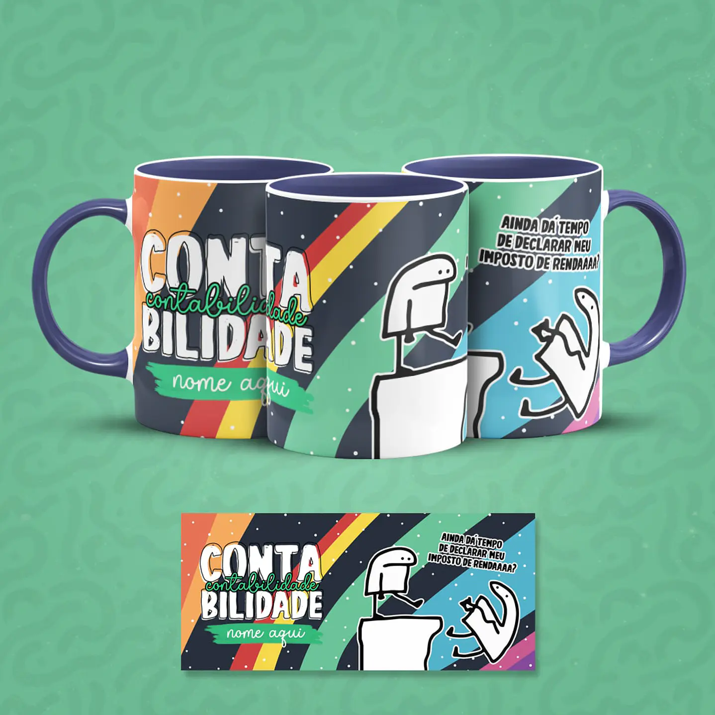 Pack 23 Artes Canecas Flork Profissões 2