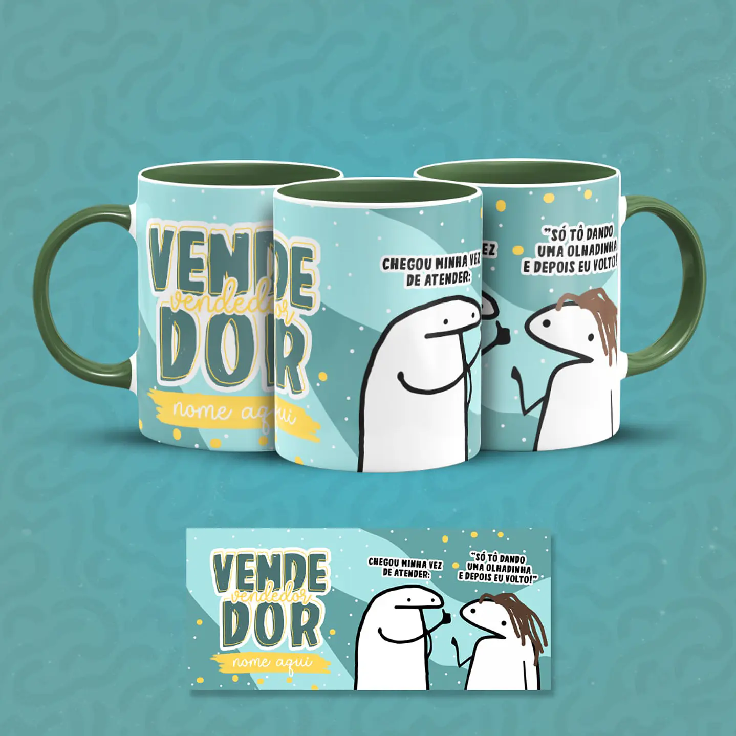 Pack 23 Artes Canecas Flork Profissões 13