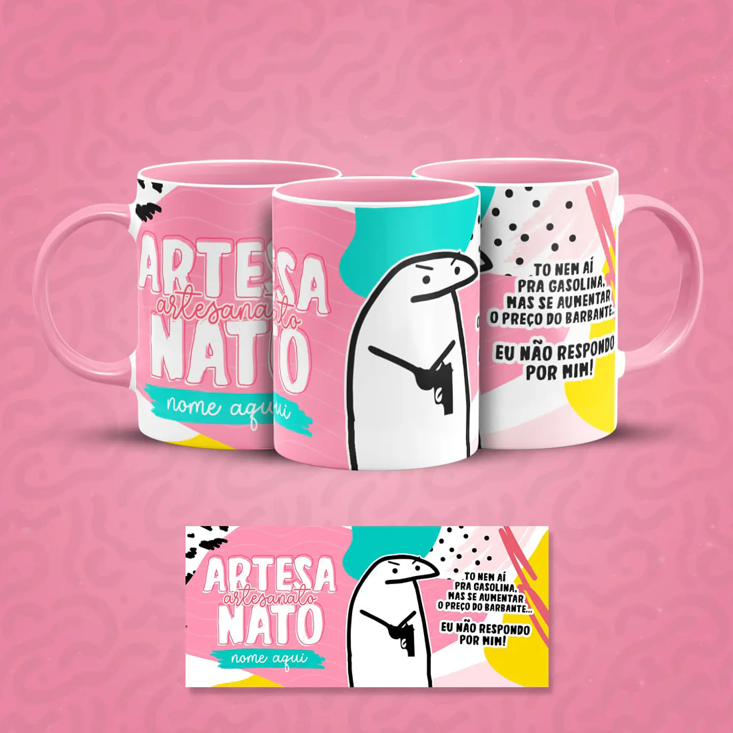 Pack 23 Artes Canecas Flork Profissões 19