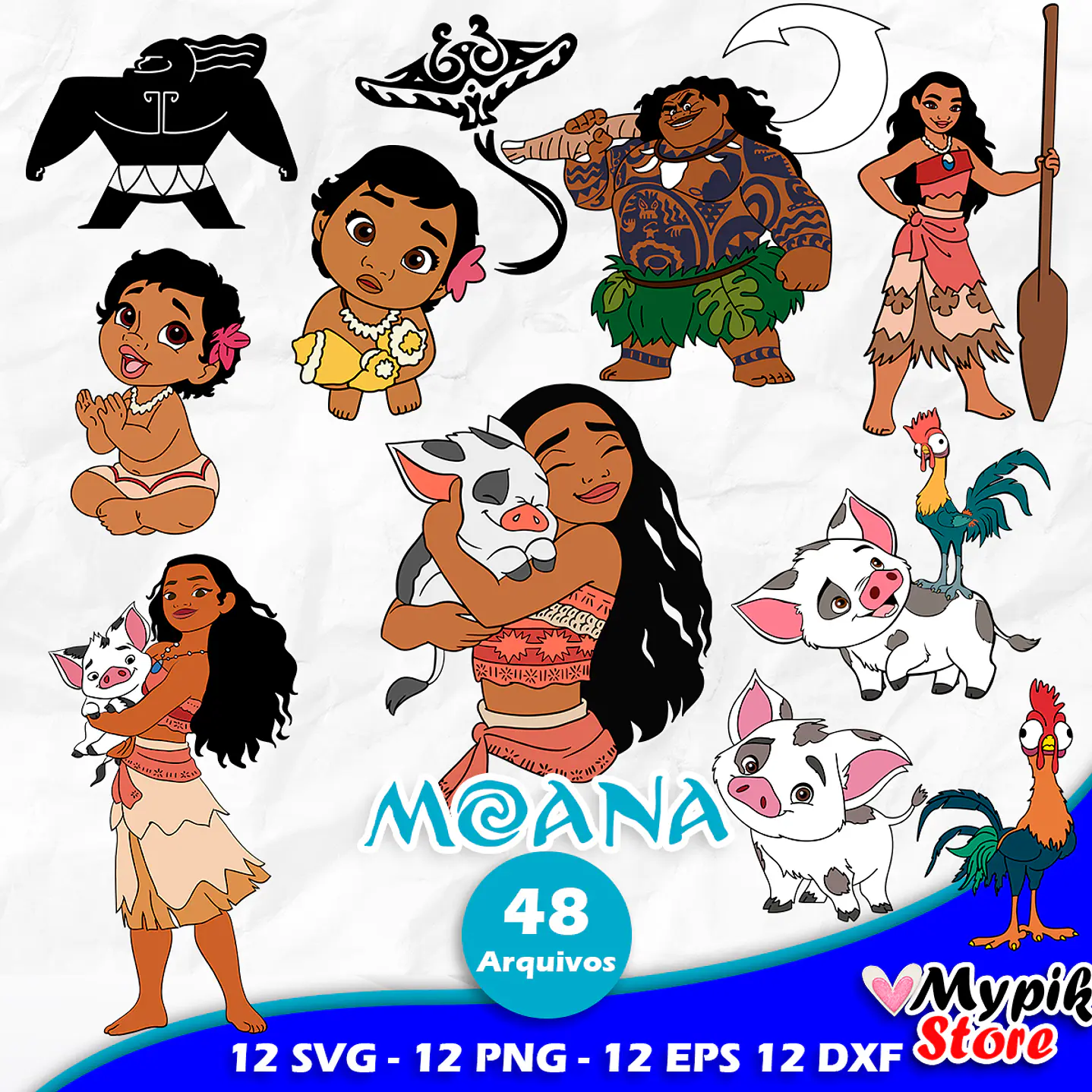 Kit Digital Moana Arquivo Vetorizado  1