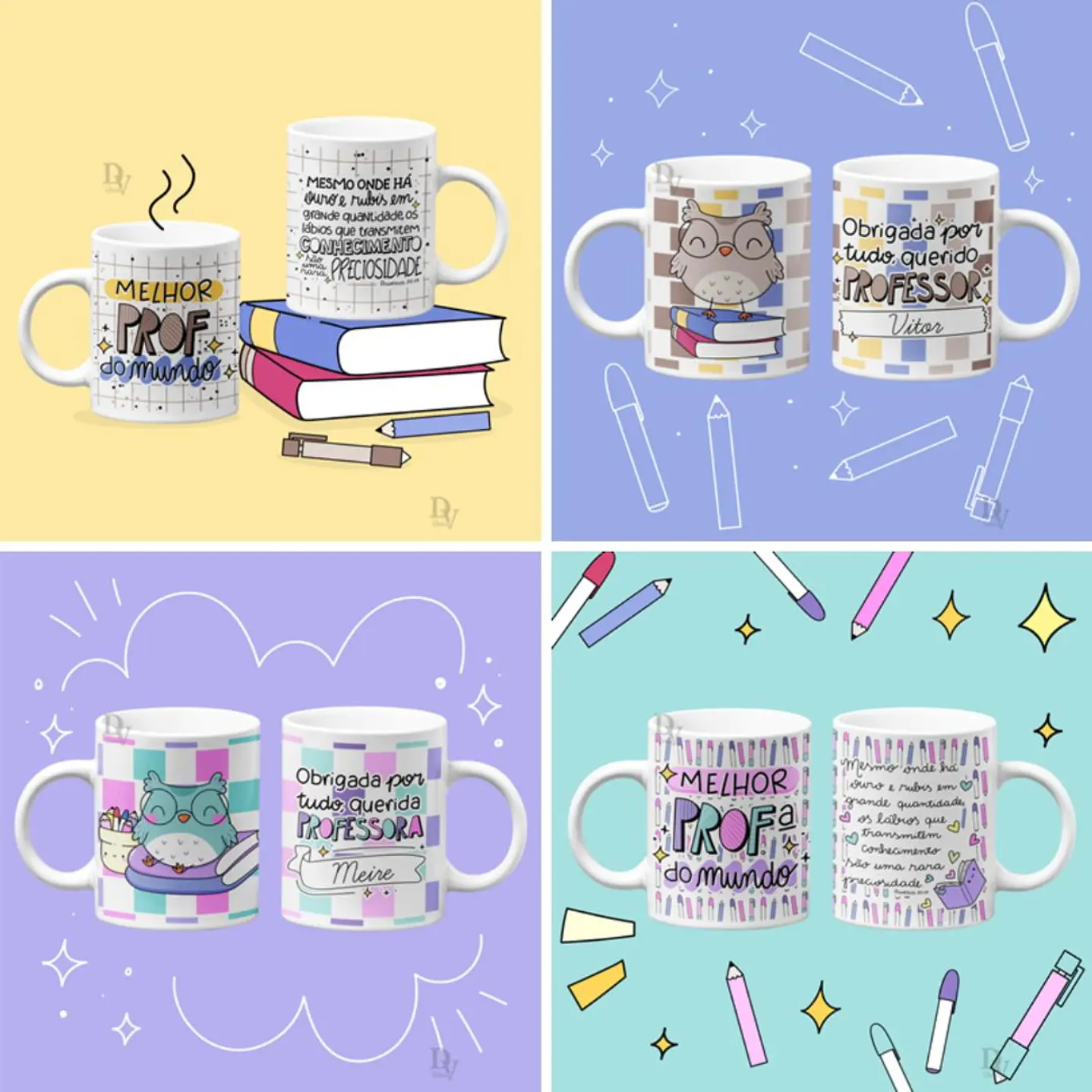 Pack Artes Criador de Canecas e Almofadas Dia dos Professores 2
