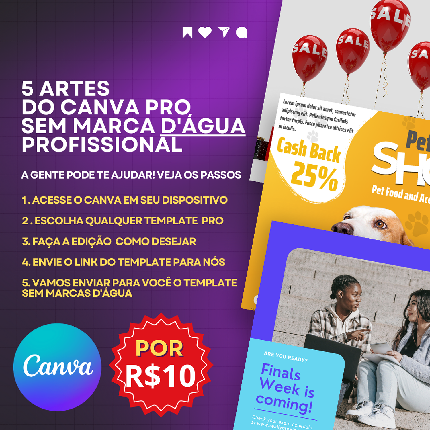 5 artes do Canva PRO sem marcas d'água 2