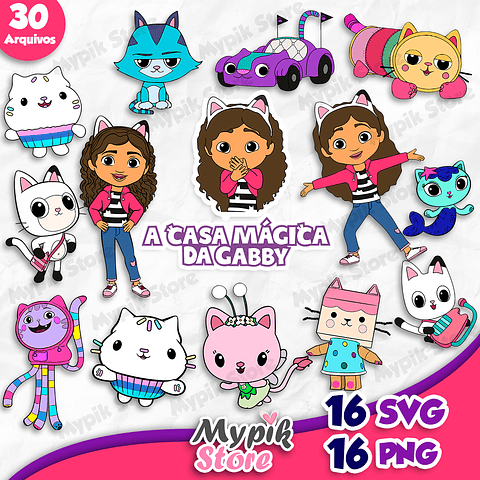 Kit Digital A Casa Mágica da Gabby Vetorizado SVG