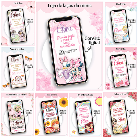 Pack 10 Convite Digital - Editável 