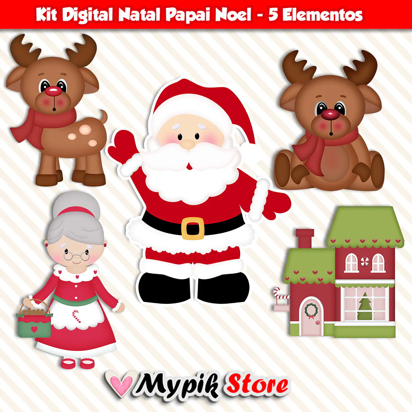 Mega Paquete Navidad con 170 Kits Digitales Imágenes y Papeles Digitales 5