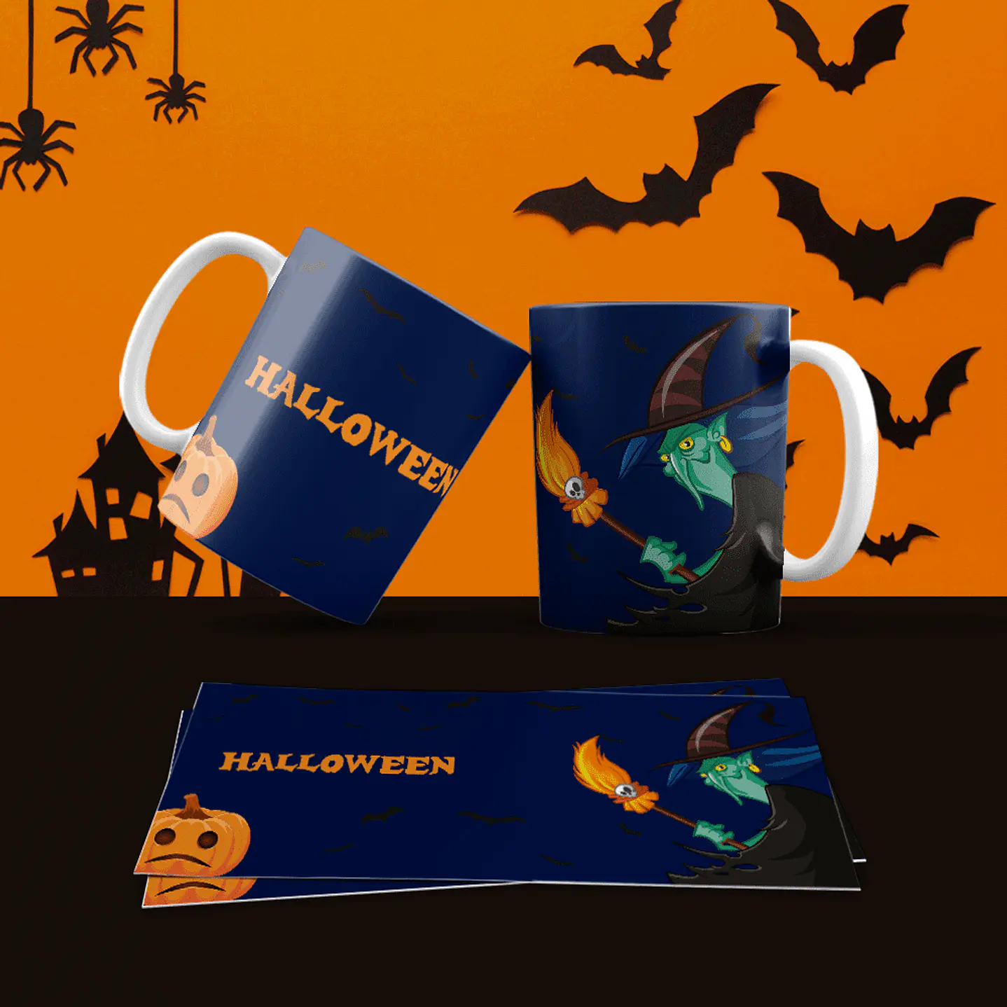 Pack 30 Artes Canecas Halloween  3