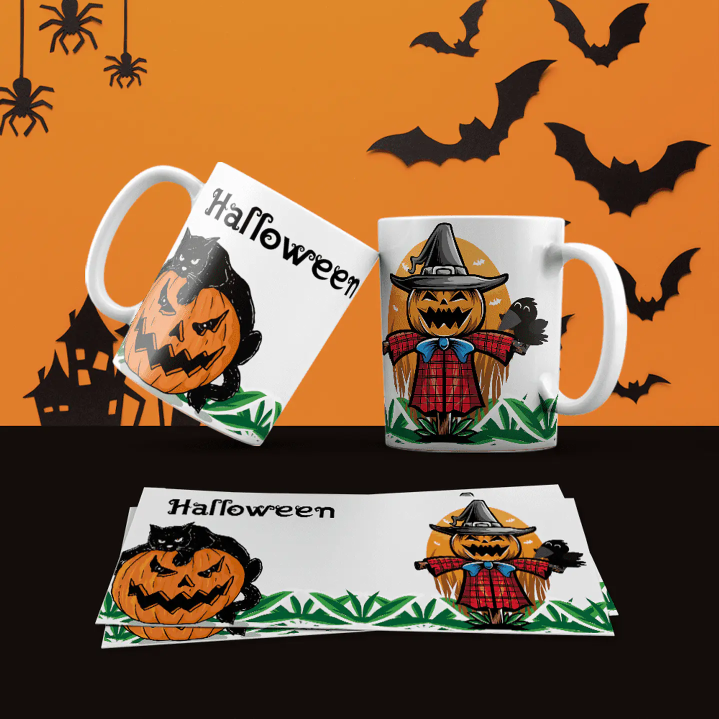 Pack 30 Artes Canecas Halloween  6
