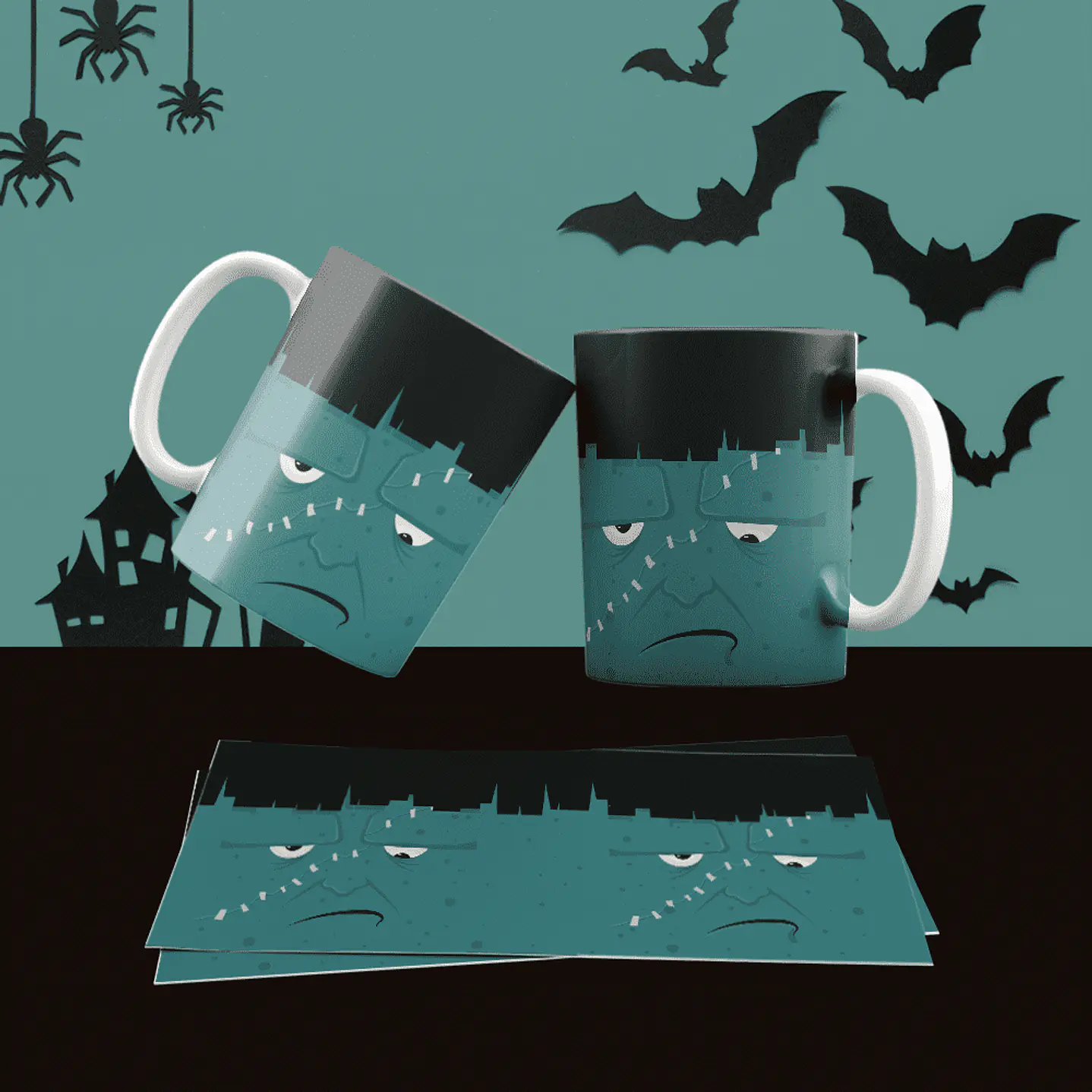 Pack 30 Artes Canecas Halloween  10