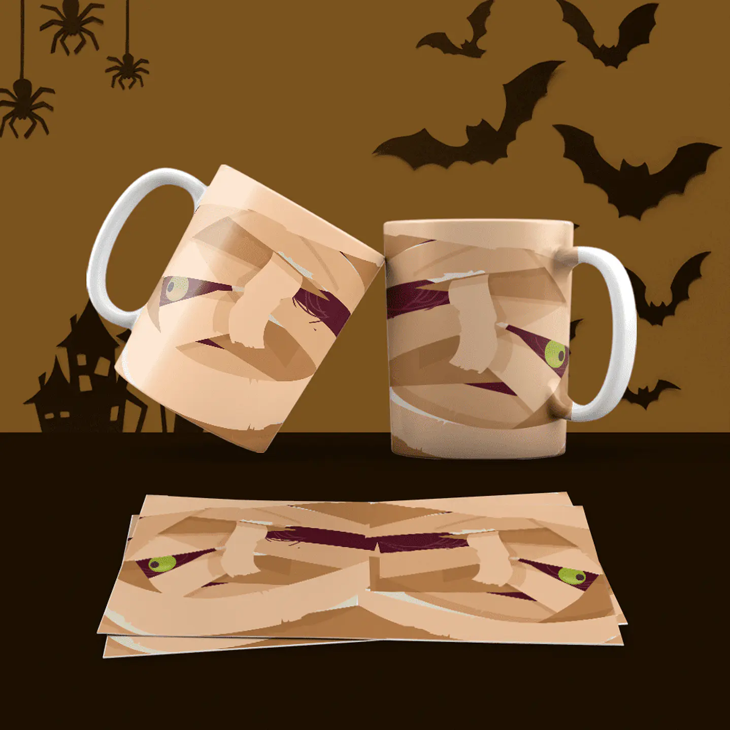 Pack 30 Artes Canecas Halloween  11