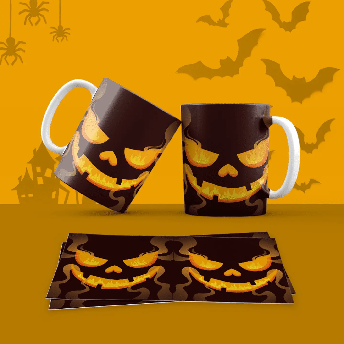 Pack 30 Artes Canecas Halloween  17