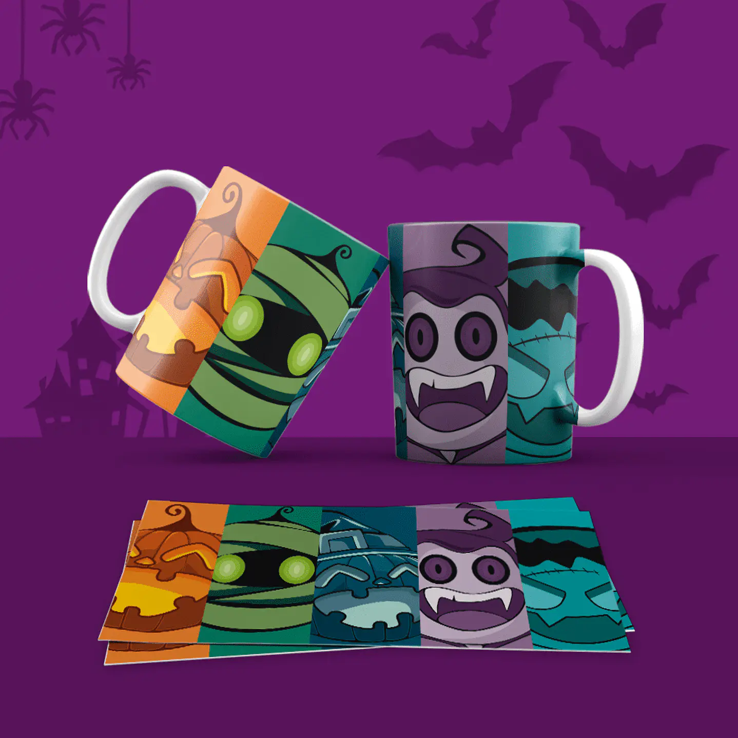 Pack 30 Artes Canecas Halloween  20