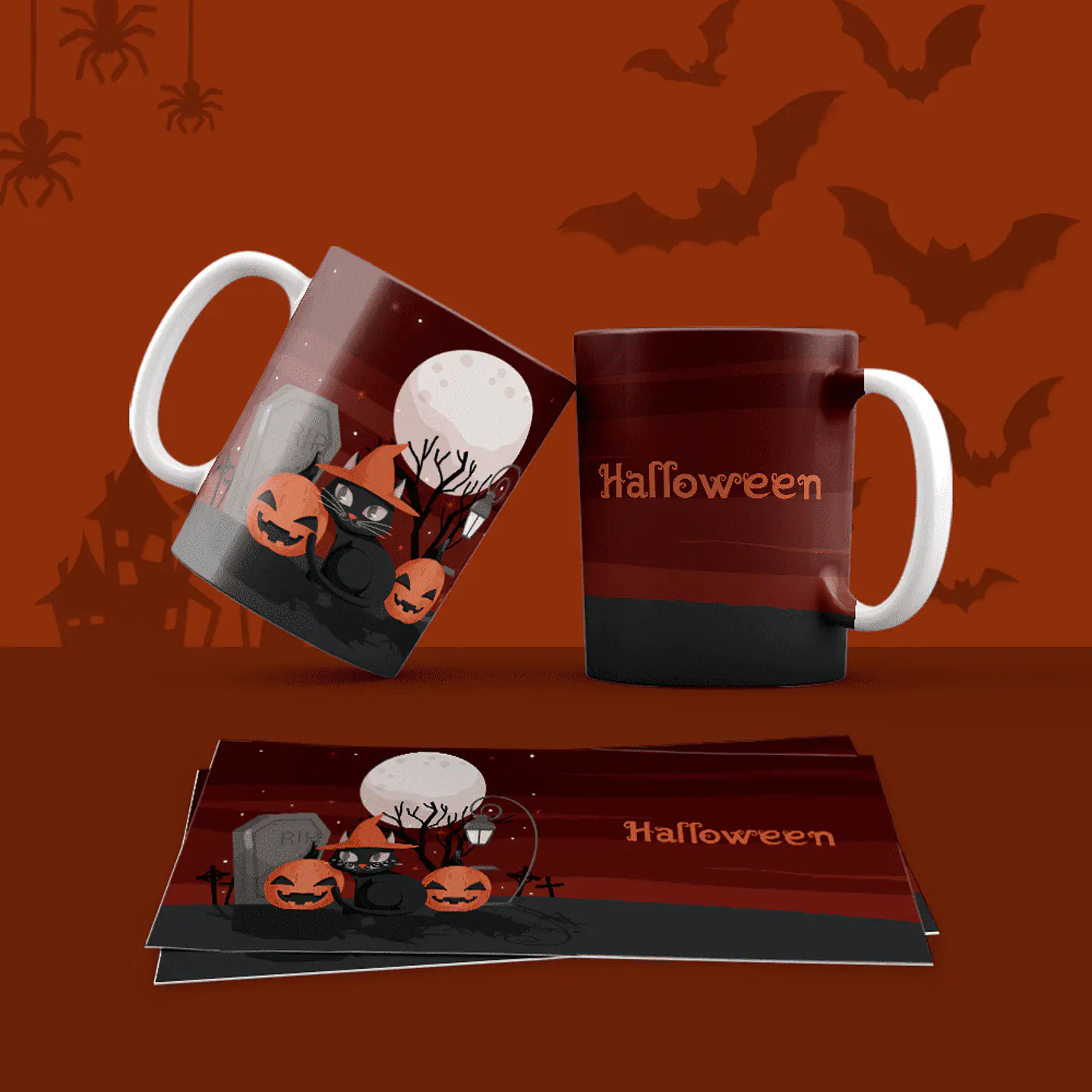 Pack 30 Artes Canecas Halloween  21