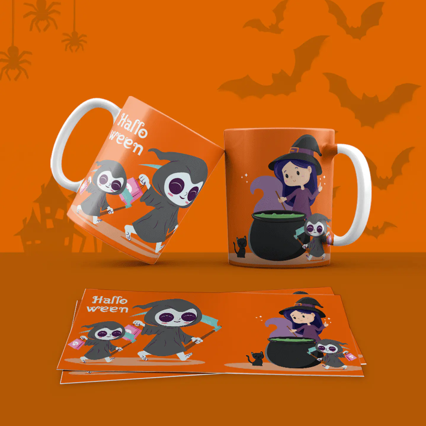 Pack 30 Artes Canecas Halloween  22