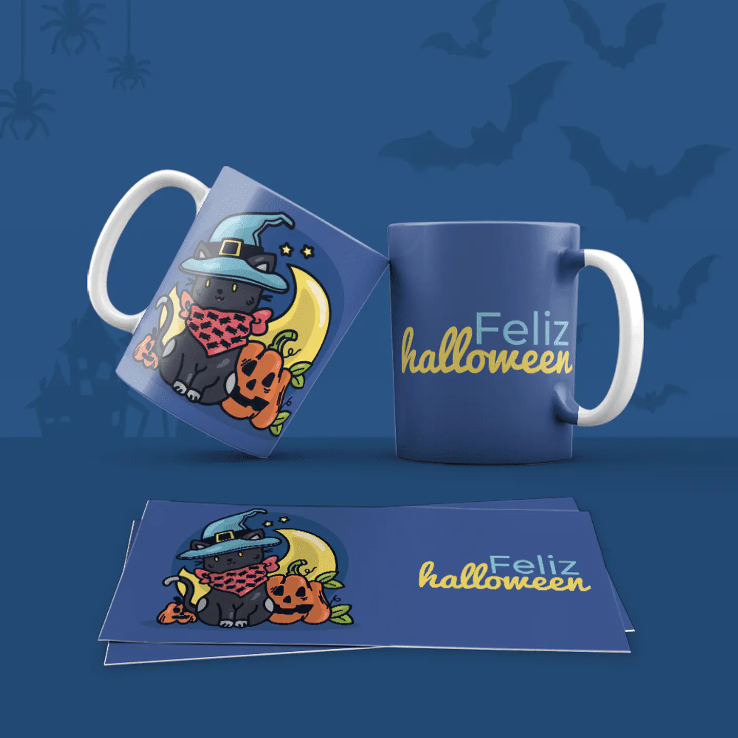 Pack 30 Artes Canecas Halloween  26