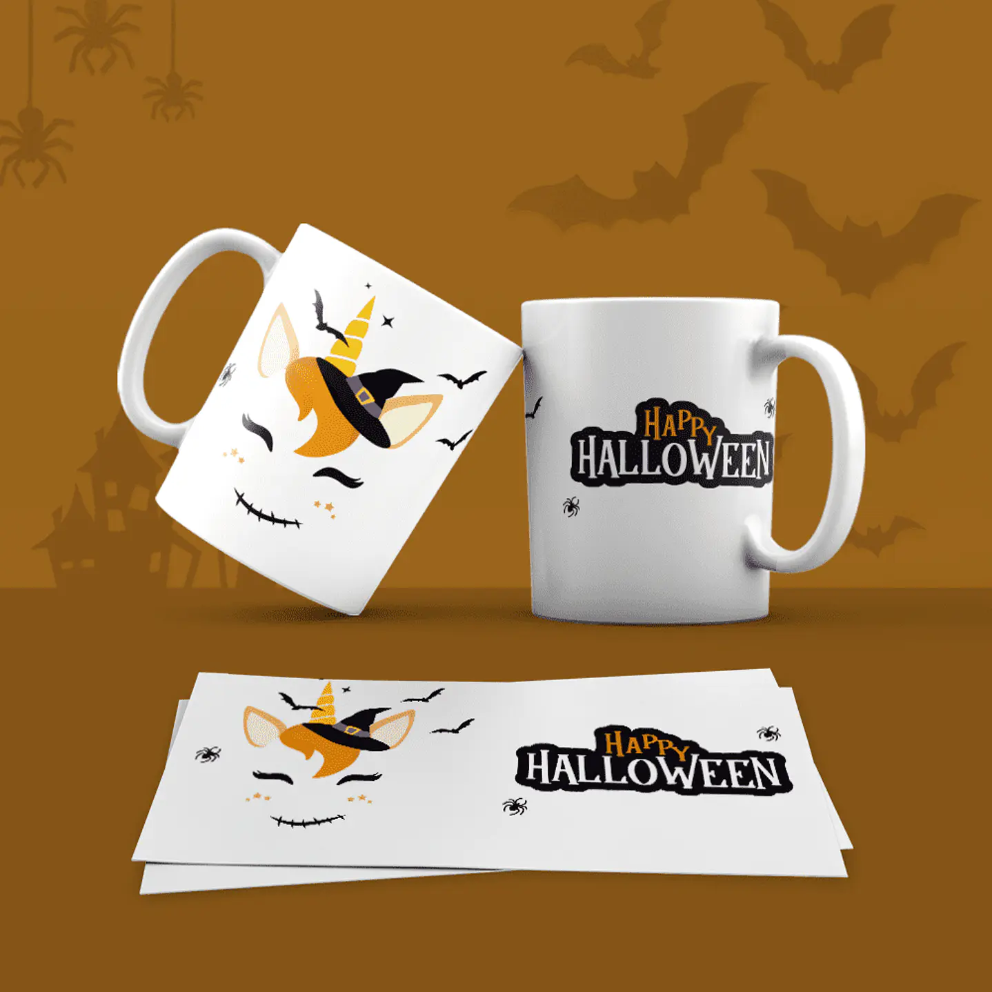 Pack 30 Artes Canecas Halloween  28