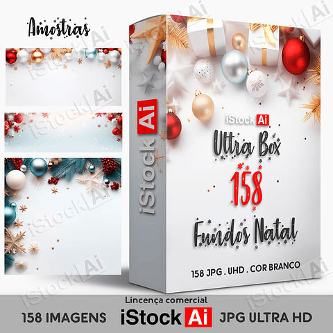 Ultra Pack 158 Fundos JPG Natal Ano Novo Branco