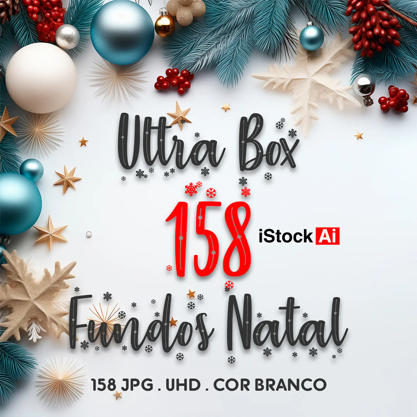 Ultra Pack 158 Fundos JPG Natal Ano Novo Branco 2