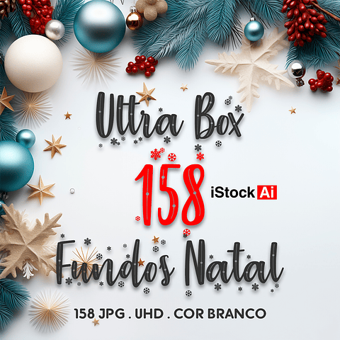 Ultra Pack 158 Fundos JPG Natal Ano Novo Branco