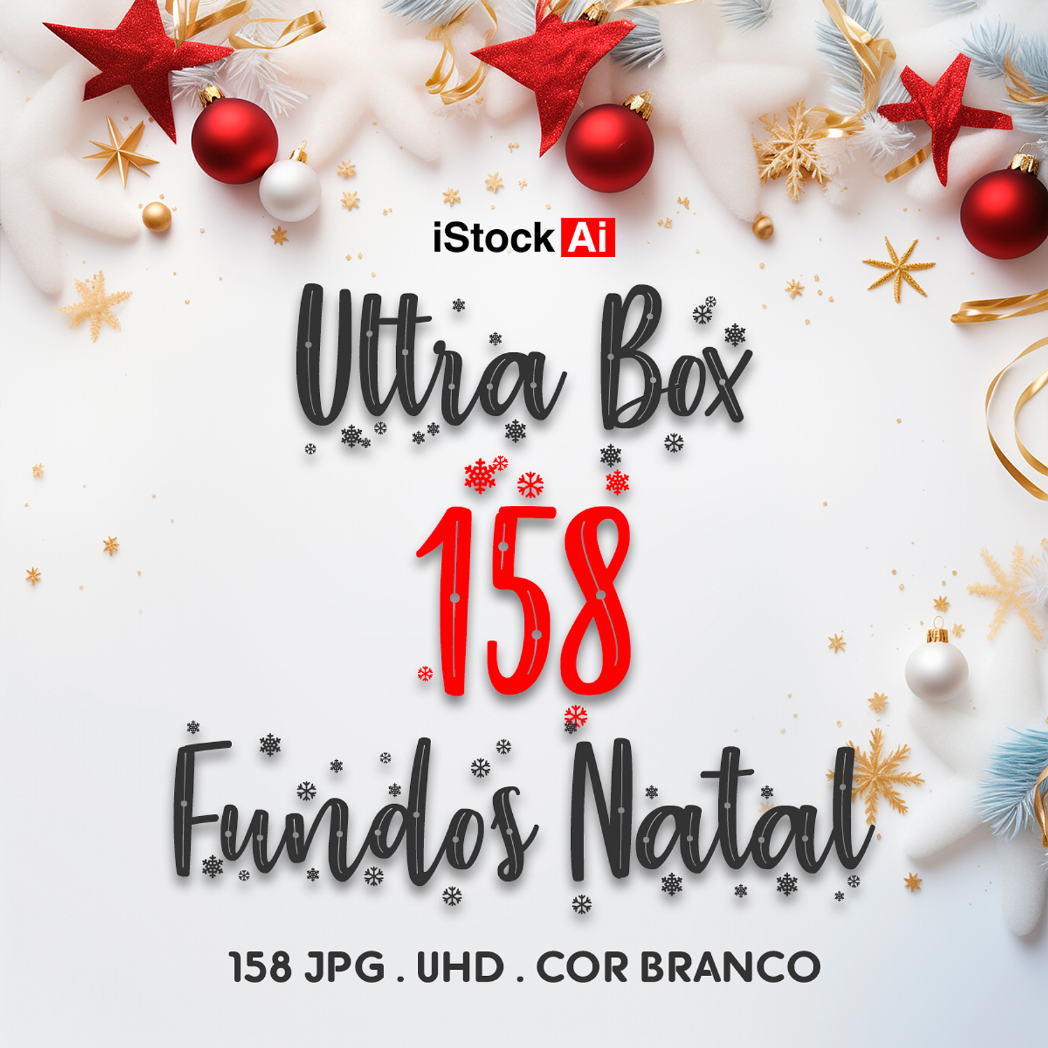 Ultra Pack 158 Fundos JPG Natal Ano Novo Branco 3