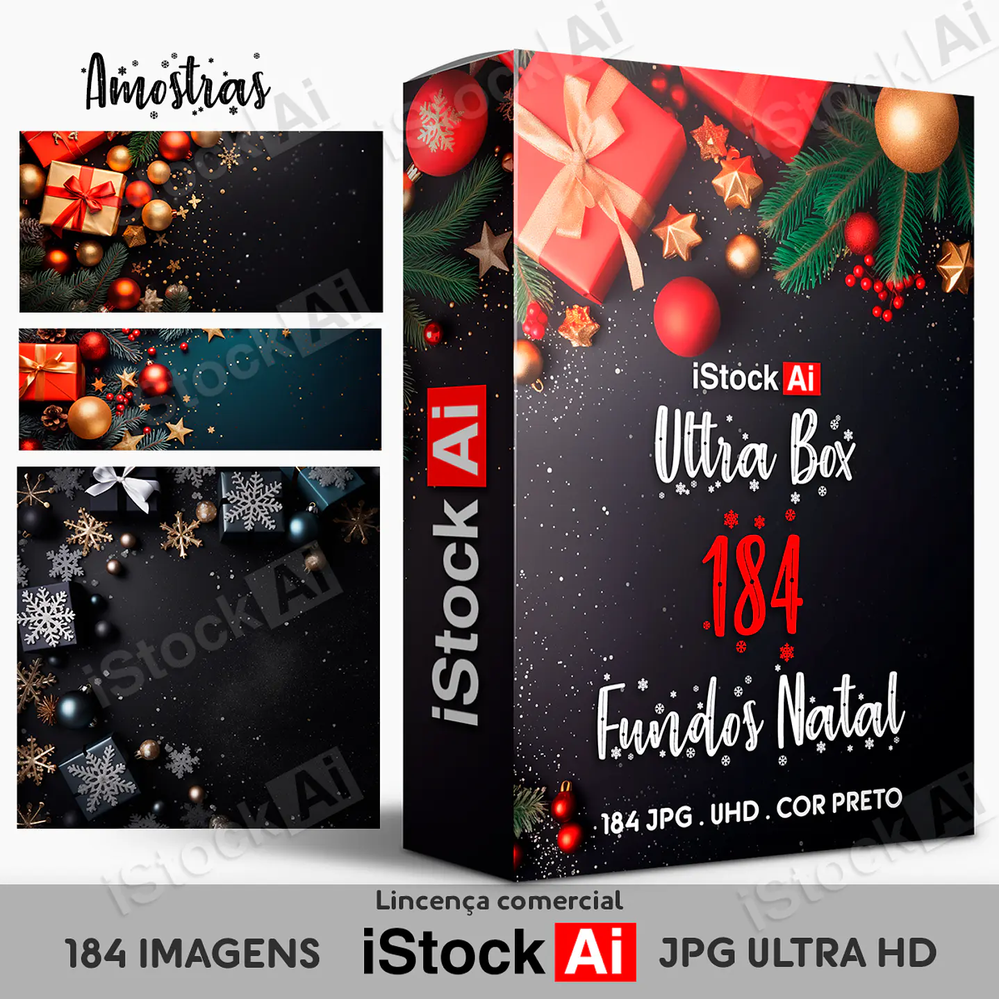 Ultra Pack 158 Fundos JPG Natal Preto 1