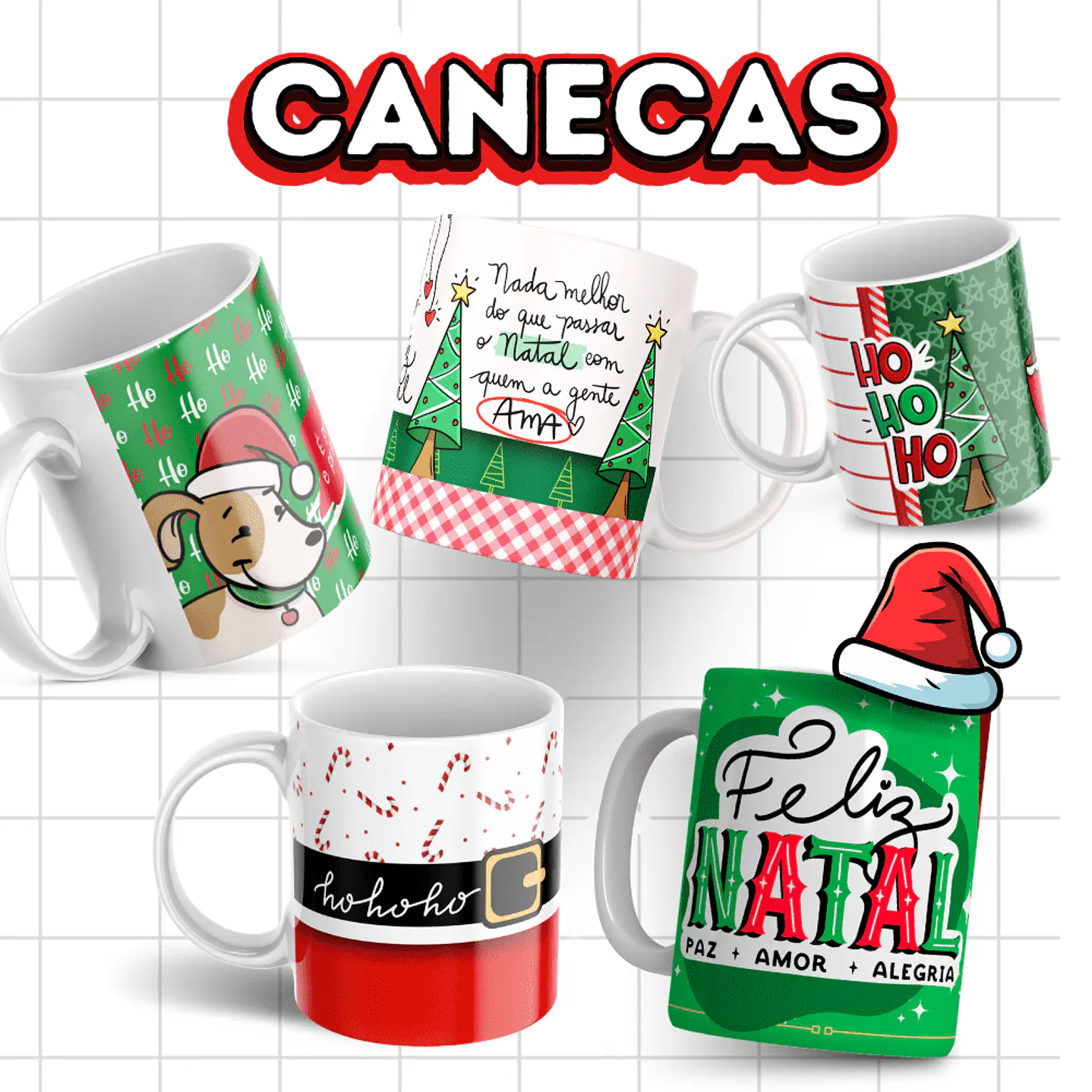 Mega Pack Artes Prontas para Canecas Natal 4
