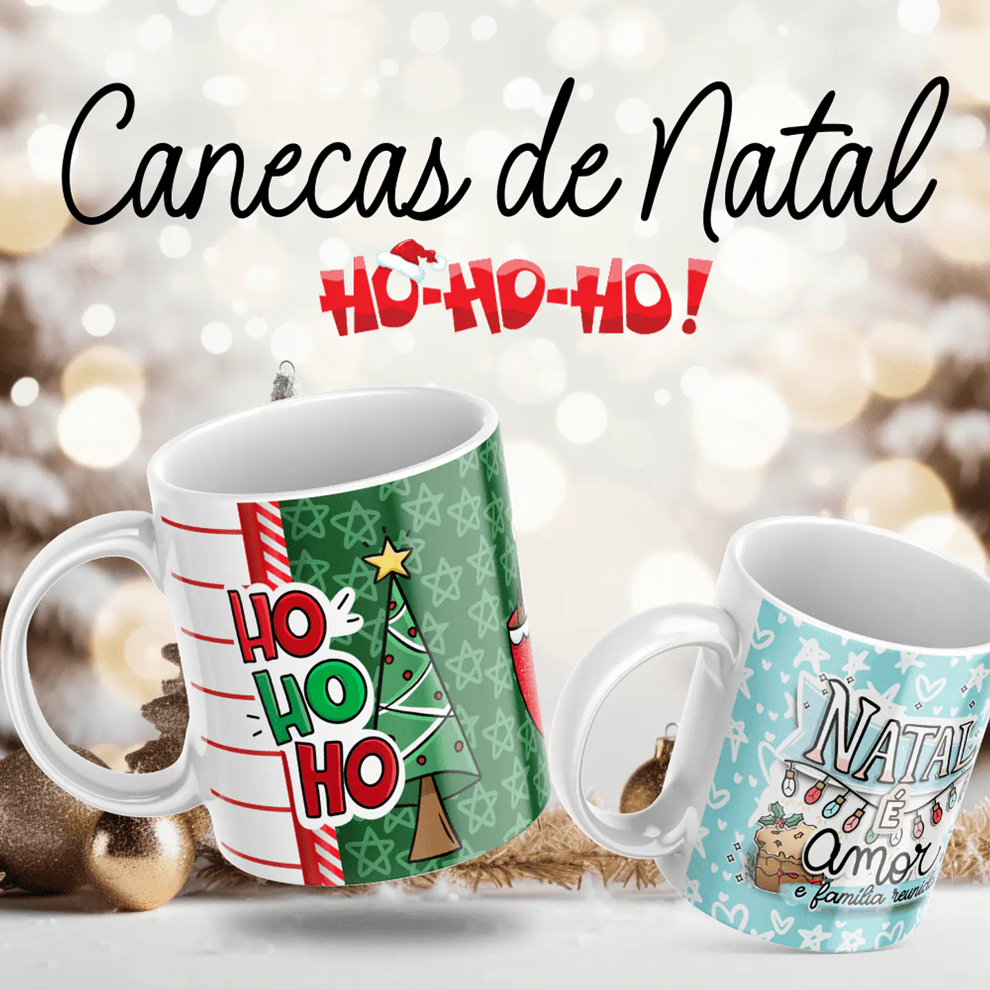 Mega Pack Artes Prontas para Canecas Natal 8