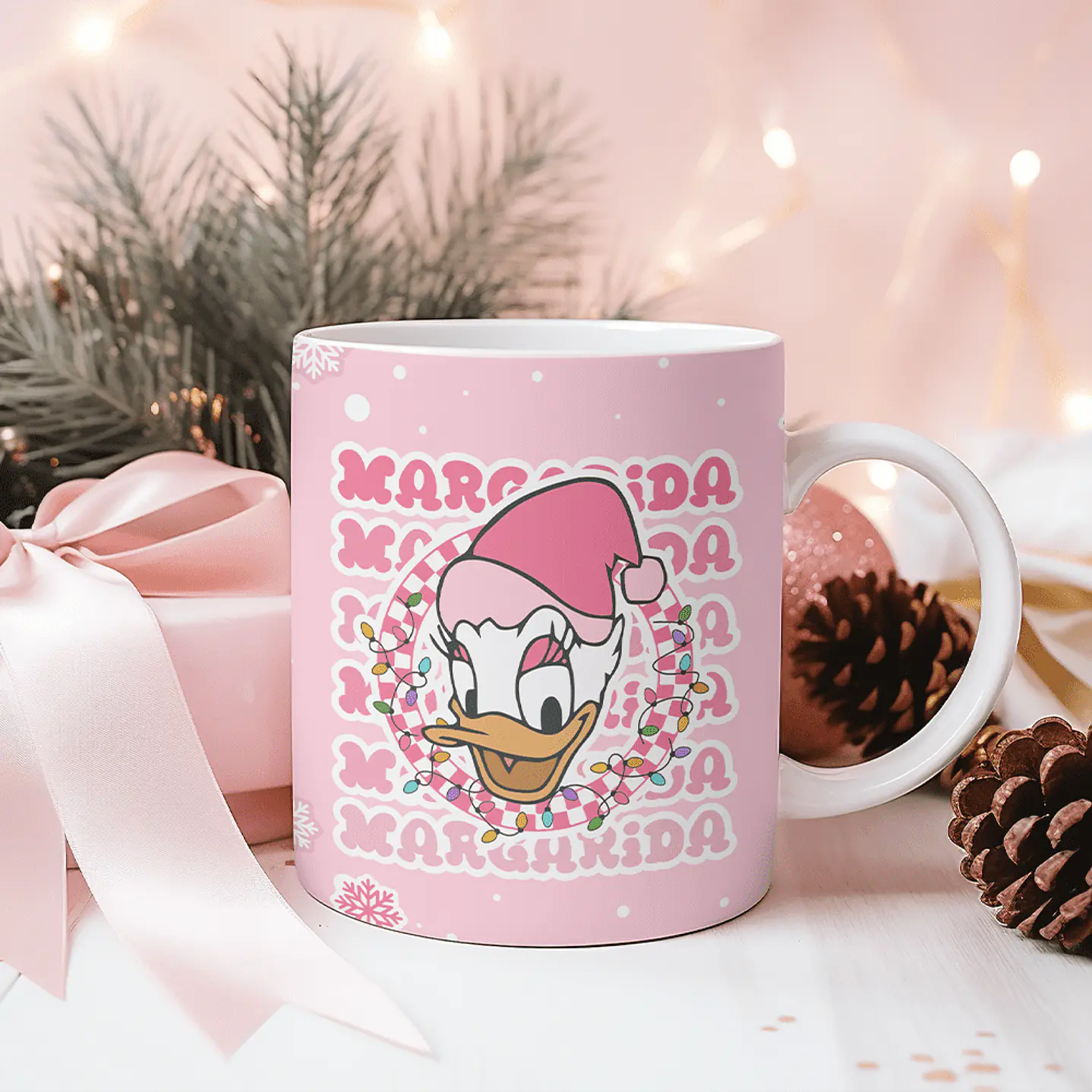 12 Artes Canecas 3D Turma do Mickey Natal Rosa 9