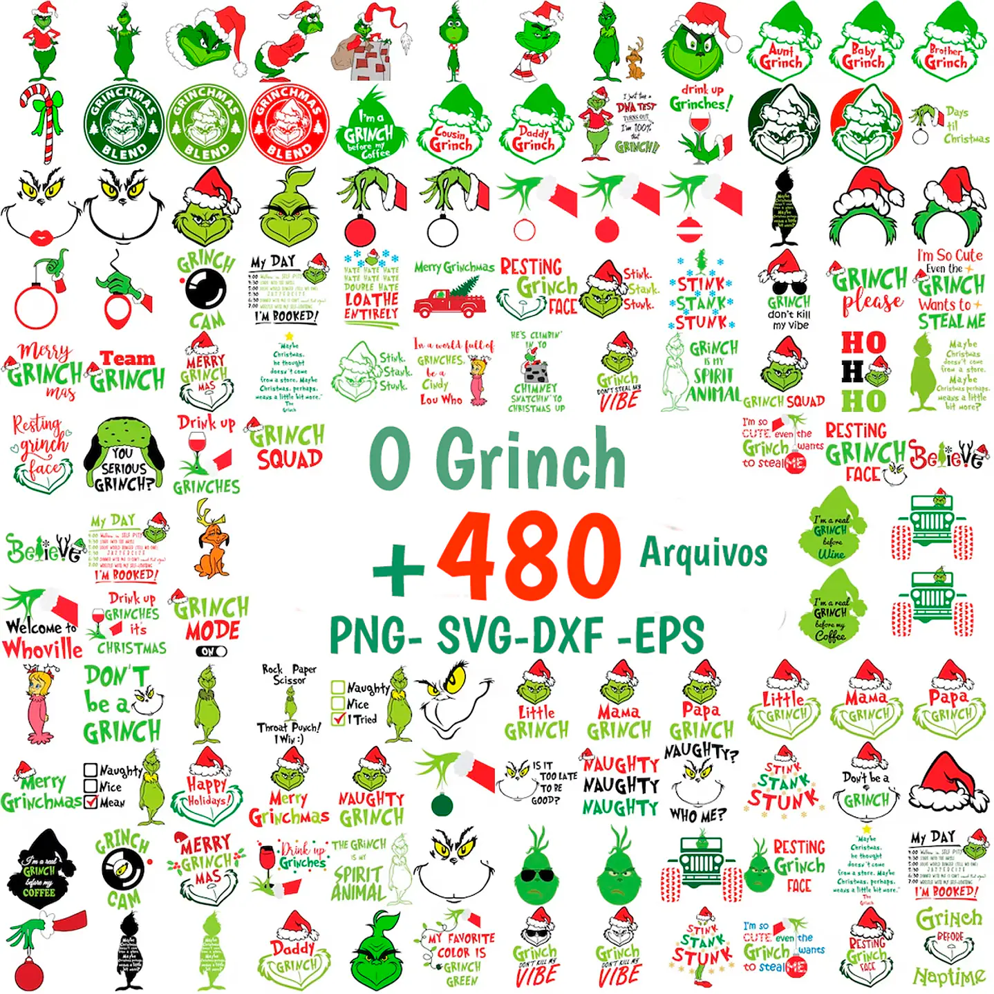Kit Digital Grinch Vetores  1