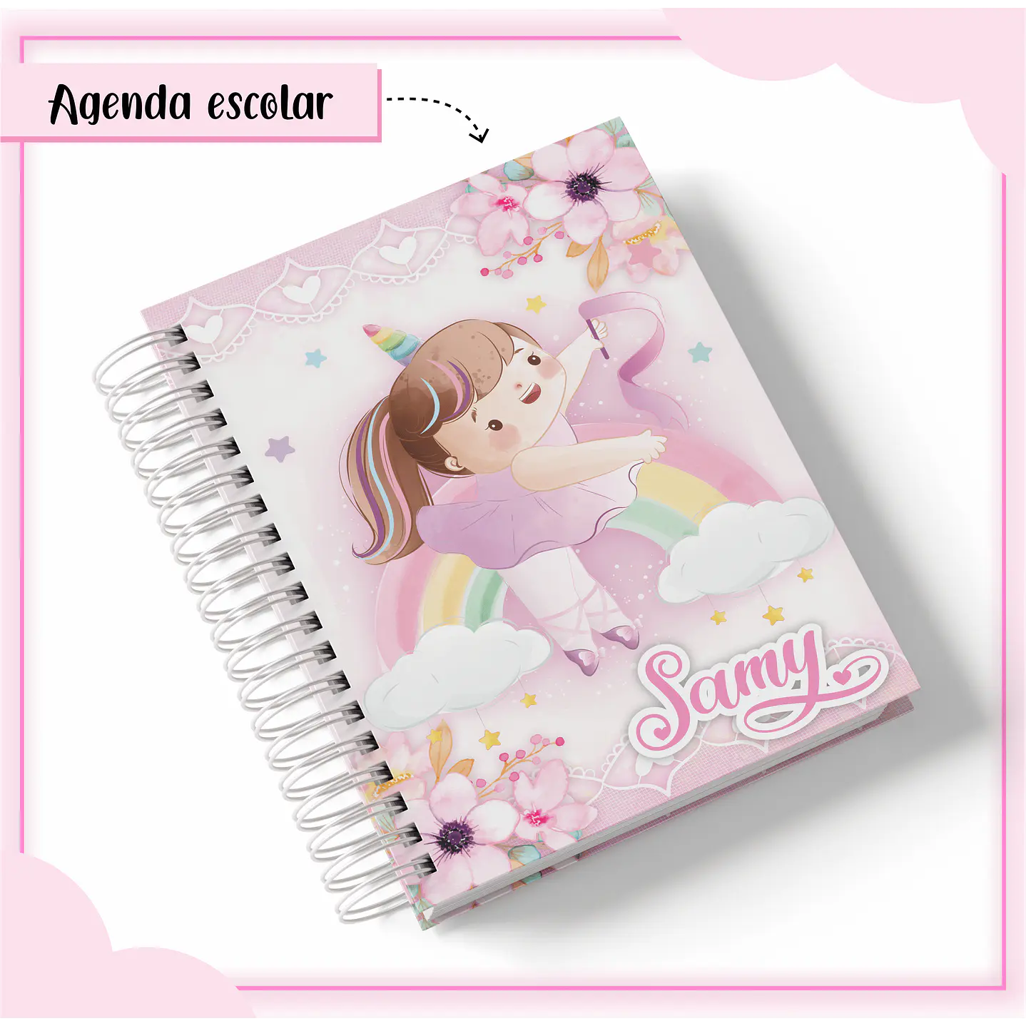 Pack Encadernação escolar Bailarina Unicórnio 4