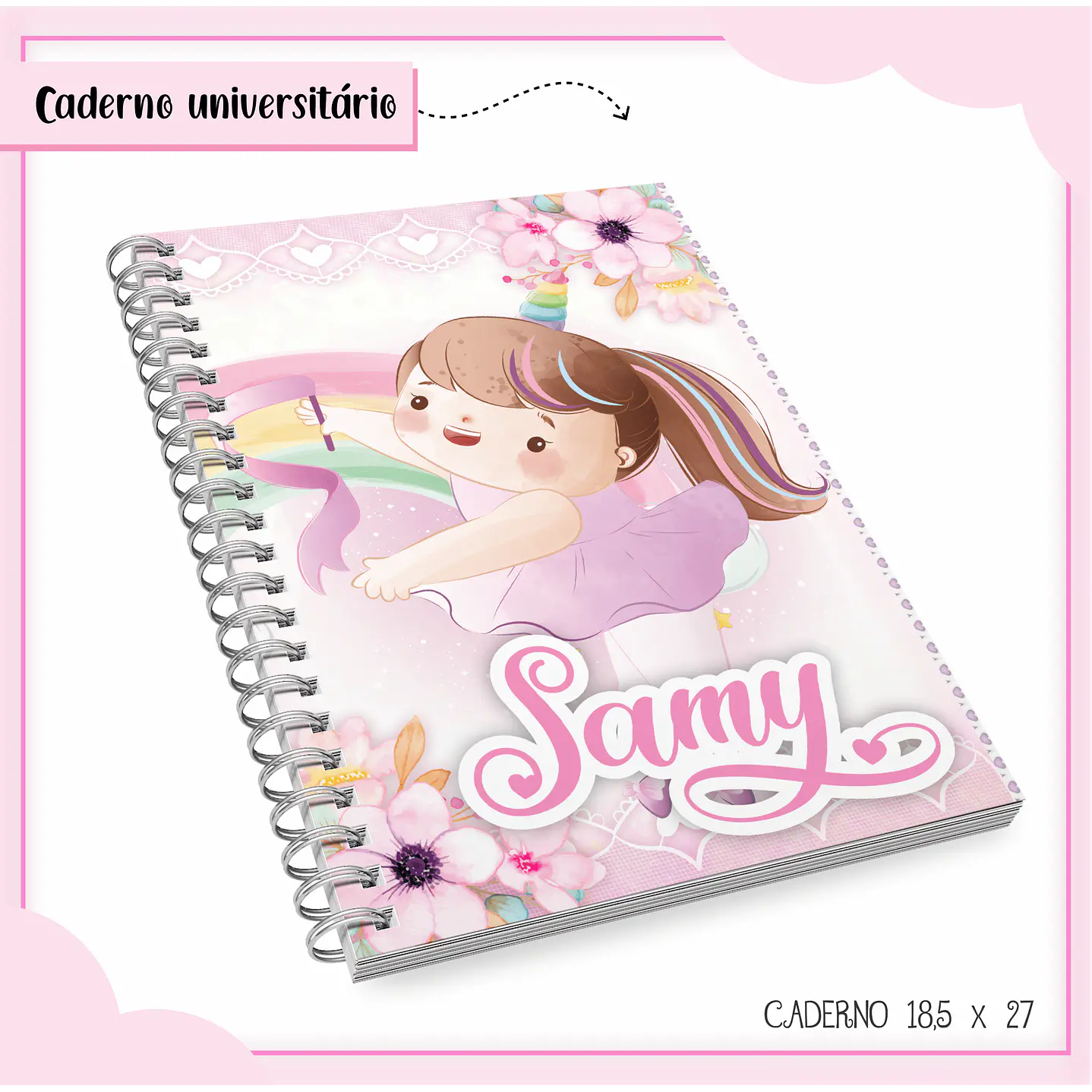 Pack Encadernação escolar Bailarina Unicórnio 5