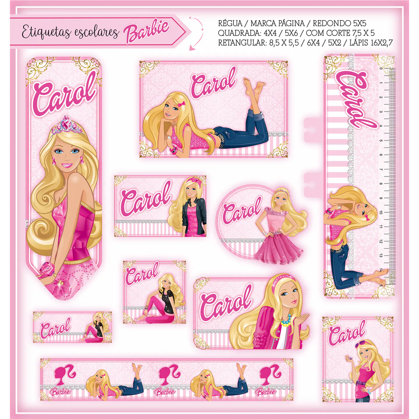 Kit Digital Encadernação Barbie Completo 2