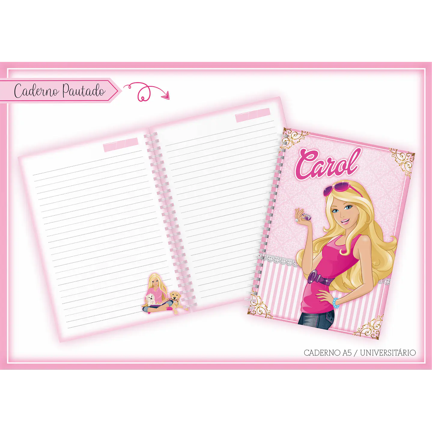 Kit Digital Encadernação Barbie Completo 3