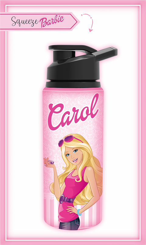 Arquivo de Corte Etiqueta Escolar Barbie